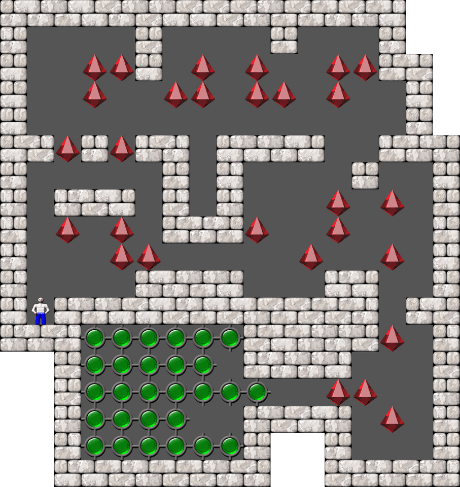 Sokoban Original 51-90 remodeled level 33